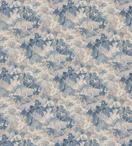 Country Walk Fabric by Mulberry Home Blue Country Walk Fabric by Mulberry Home Blue