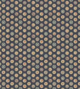 Court Buttons Wallpaper by GP & J Baker Indigo Court Buttons Wallpaper by GP & J Baker Indigo