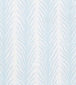 Creeping Fern Wallpaper by Schumacher Slumber Blue Creeping Fern Wallpaper by Schumacher Slumber Blue