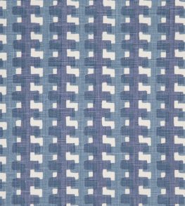 Cremaillere Fabric by Christopher Farr Cloth Indigo Cremaillere Fabric by Christopher Farr Cloth Indigo