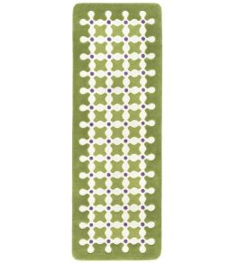 Criss Cross Runner Rug by cc-tapis Green Criss Cross Runner Rug by cc-tapis Green