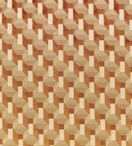 Cubic Fabric by Kirkby Design Copper Cubic Fabric by Kirkby Design Copper