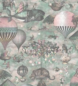 Curious Skies Wallpaper by Brand McKenzie Pink / Aqua Curious Skies Wallpaper by Brand McKenzie Pink / Aqua