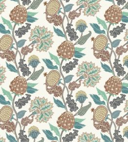 Cynara Fabric by Osborne & Little Chestnut/Eucalyptus