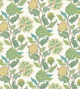 Cynara Fabric by Osborne & Little Leaf/Lemon Cynara Fabric by Osborne & Little Leaf/Lemon