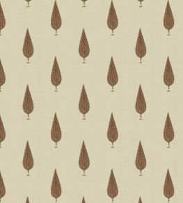 Cypress Fabric by JORO Coffee/Red