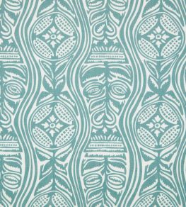 Dacha Fabric by Volga Linen Teal/Oyster Dacha Fabric by Volga Linen Teal/Oyster