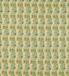 Daffodil Fabric by Morris & Co Cove Blue/Chocolate
