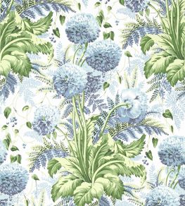 Dahlia Wallpaper by Anna French Sky on White Dahlia Wallpaper by Anna French Sky on White