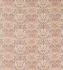 Daisy & Oak Warp Print Fabric by Morris & Co Chestnut/Primrose