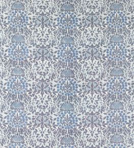 Daisy & Oak Warp Print Fabric by Morris & Co Indigo Daisy & Oak Warp Print Fabric by Morris & Co Indigo