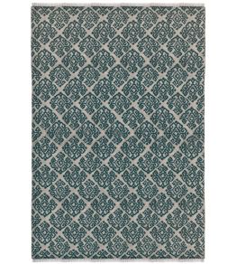 Damask Rug by GP & J Baker Teal Damask Rug by GP & J Baker Teal