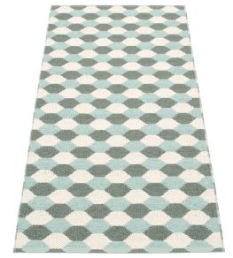 Dana Rug by Pappelina Army/Pale Turquoise/Vanilla