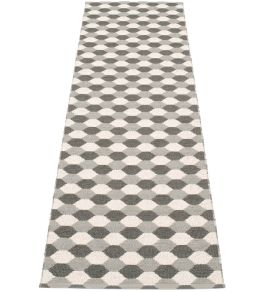 Dana Runner Rug by Pappelina Warm Grey/Charcoal/Vanilla
