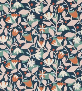 Dancing Daisies Wallpaper by Scion Midnight Dancing Daisies Wallpaper by Scion Midnight