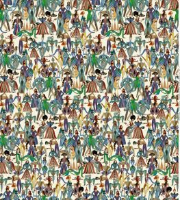 Dancing Parade Wallpaper by Christopher Farr Cloth Cobalt Dancing Parade Wallpaper by Christopher Farr Cloth Cobalt