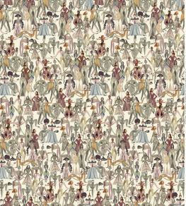 Dancing Parade Wallpaper by Christopher Farr Cloth Slate Dancing Parade Wallpaper by Christopher Farr Cloth Slate
