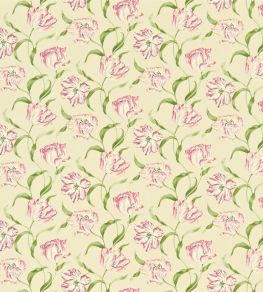 Dancing Tulips Fabric by Sanderson Red/Cream Dancing Tulips Fabric by Sanderson Red/Cream