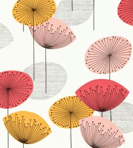 Dandelion Clocks Wallpaper by Sanderson Coral Dandelion Clocks Wallpaper by Sanderson Coral