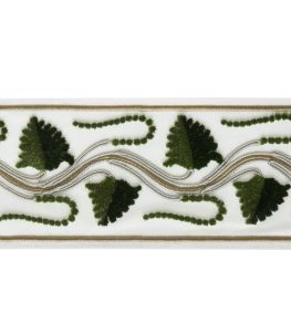 Daphne Velvet Border Trimming by Samuel & Sons Forest Daphne Velvet Border Trimming by Samuel & Sons Forest