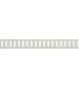 Dash Tape Trimming by Thibaut White on Linen Dash Tape Trimming by Thibaut White on Linen
