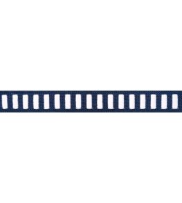 Dash Tape Trimming by Thibaut White on Navy Dash Tape Trimming by Thibaut White on Navy