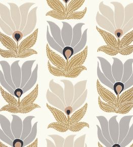 Dauphine Wallpaper by Casamance Blanc / Dore Dauphine Wallpaper by Casamance Blanc / Dore