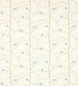 Dawn Chorus Fabric by Sanderson Mineral Blue Dawn Chorus Fabric by Sanderson Mineral Blue