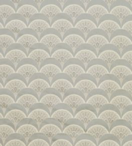 Deco Scallop in Multi Jacquard Fabric by Liberty Pewter