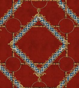 Decorative Harness Wallpaper by MINDTHEGAP Burgundy