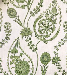Delfyn Paisley Fabric by Ian Sanderson Parsley Delfyn Paisley Fabric by Ian Sanderson Parsley