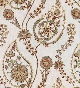 Delfyn Paisley Fabric by Ian Sanderson Sorrel
