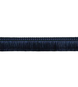 Delicat Silk Moss Fringe Trimming by Samuel & Sons Navy Delicat Silk Moss Fringe Trimming by Samuel & Sons Navy