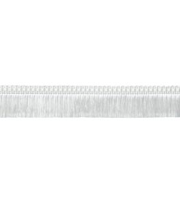 Delicat Silk Moss Fringe Trimming by Samuel & Sons White Delicat Silk Moss Fringe Trimming by Samuel & Sons White