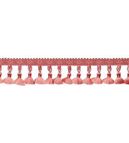 Delicat Silk Tassel Fringe Trimming by Samuel & Sons Coral Delicat Silk Tassel Fringe Trimming by Samuel & Sons Coral