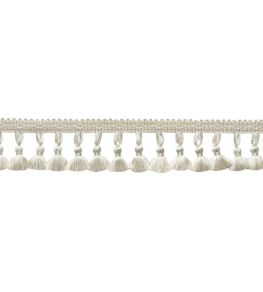 Delicat Silk Tassel Fringe Trimming by Samuel & Sons Cream Delicat Silk Tassel Fringe Trimming by Samuel & Sons Cream