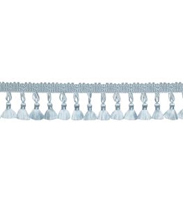 Delicat Silk Tassel Fringe Trimming by Samuel & Sons Ice Blue Delicat Silk Tassel Fringe Trimming by Samuel & Sons Ice Blue