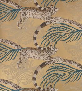 Delilah Wallpaper by Romo Vintage Gold Delilah Wallpaper by Romo Vintage Gold