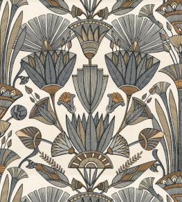 Denderah Wallpaper by Casamance Blanc/Mordore