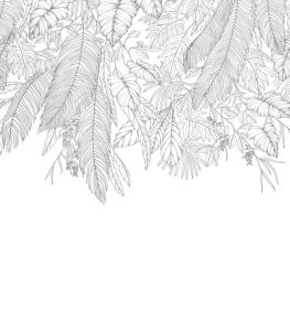 Descendant Jungle Mural by Caselio Noir et blanc Descendant Jungle Mural by Caselio Noir et blanc
