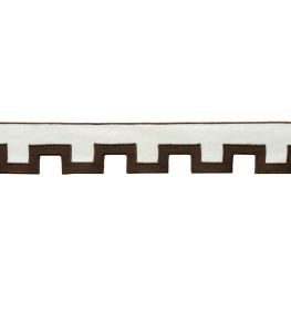 Devon Applique Border Trimming by Samuel & Sons Chocolate Devon Applique Border Trimming by Samuel & Sons Chocolate