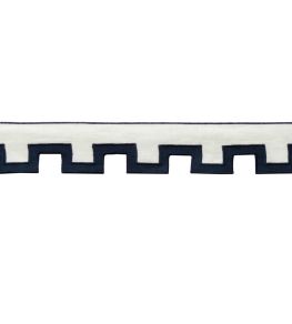 Devon Applique Border Trimming by Samuel & Sons Navy Devon Applique Border Trimming by Samuel & Sons Navy