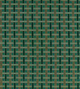 Diamond check Fabric by Zoffany Poison Diamond check Fabric by Zoffany Poison