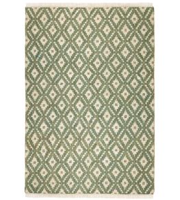 Diamond Trellis Rug by GP & J Baker Emerald/Ochre