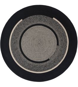 Disco Round Rug by Elitis Black