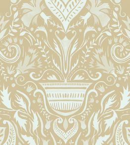 Domas Wallpaper by Tres Tintas Beige / Light blue Domas Wallpaper by Tres Tintas Beige / Light blue