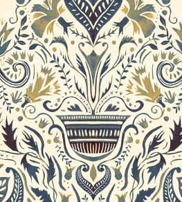 Domas Wallpaper by Tres Tintas Beige / Blue