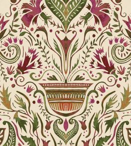 Domas Wallpaper by Tres Tintas Beige / Red Domas Wallpaper by Tres Tintas Beige / Red