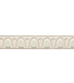 Dorian Velvet Border Trimming by Samuel & Sons Snow Dorian Velvet Border Trimming by Samuel & Sons Snow