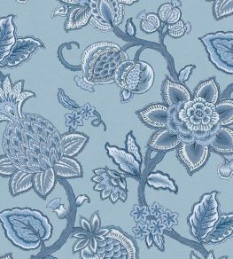 Doris Jacobean Wallpaper by Woodchip & Magnolia Blue on Blue Doris Jacobean Wallpaper by Woodchip & Magnolia Blue on Blue